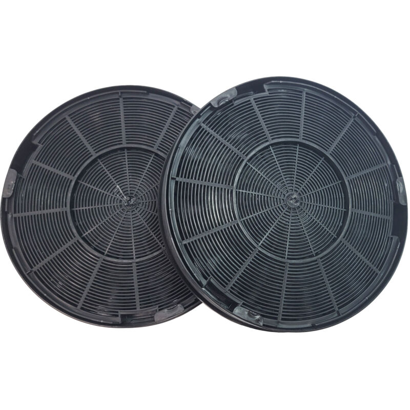 Ersatzteil - 2x Runder Aktivkohlefilter fac 529/1, Type F196 - - faure, indesit, ariston hotpoint Roblin electrolux, neff, de dietrich, siemens,