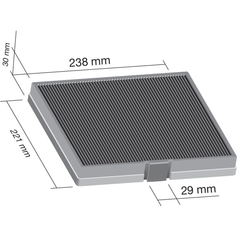 Whirlpool - Ersatzteil - Kohlefilter D241 CA240S - - arthur martin electrolux, arthur martin, indesit, de dietrich, candy, sauter, rosieres, ariston