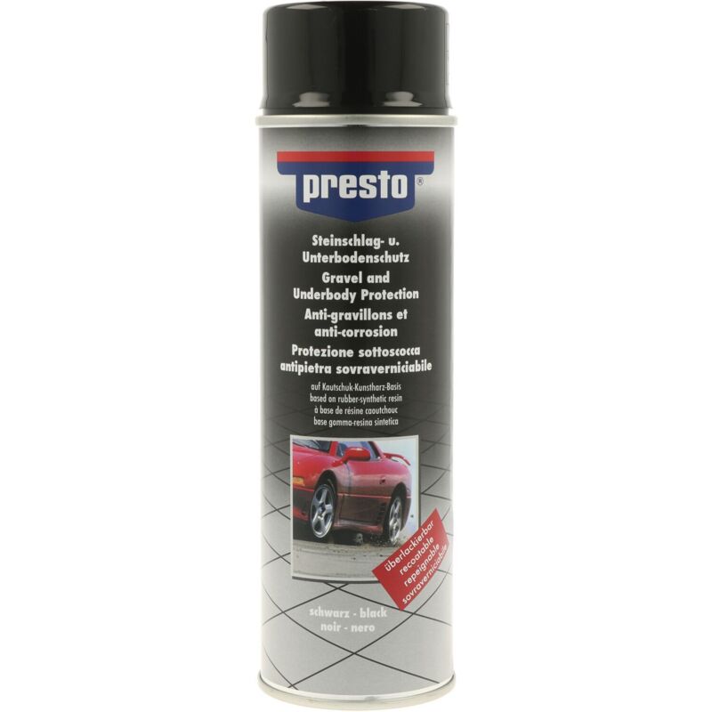 Presto Steinschlagschutz Spray - ideal als Steinschlag- und Unterbodenschutz überlackierbar, 500ml