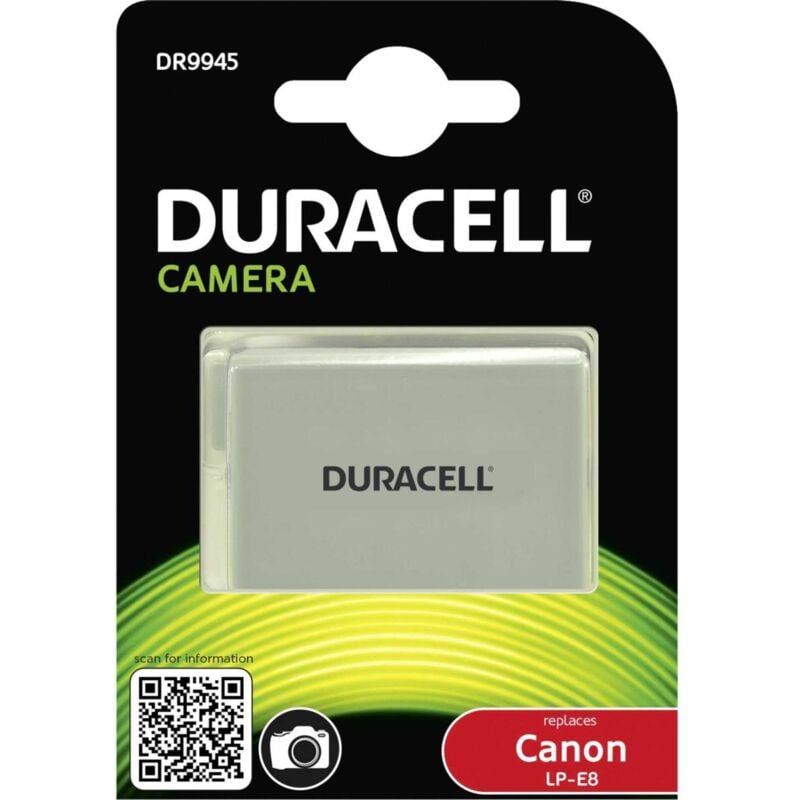 DR9945 - Batterie - Li-Ion - 1020 mAh - für Canon eos 600, 650, 700, Kiss X4, Kiss X5, Kiss X7i, Rebel T3i, Rebel T4i, Rebel T5i - Duracell