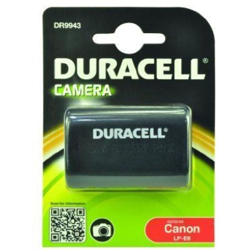DR9943 - Batterie - Li-Ion - 1400 mAh - für Z-Cam E2C Blackmagic Micro Studio Camera 4K Canon eos 5D, 5DS, 60, 6D, 70, 7D, 90 - Duracell