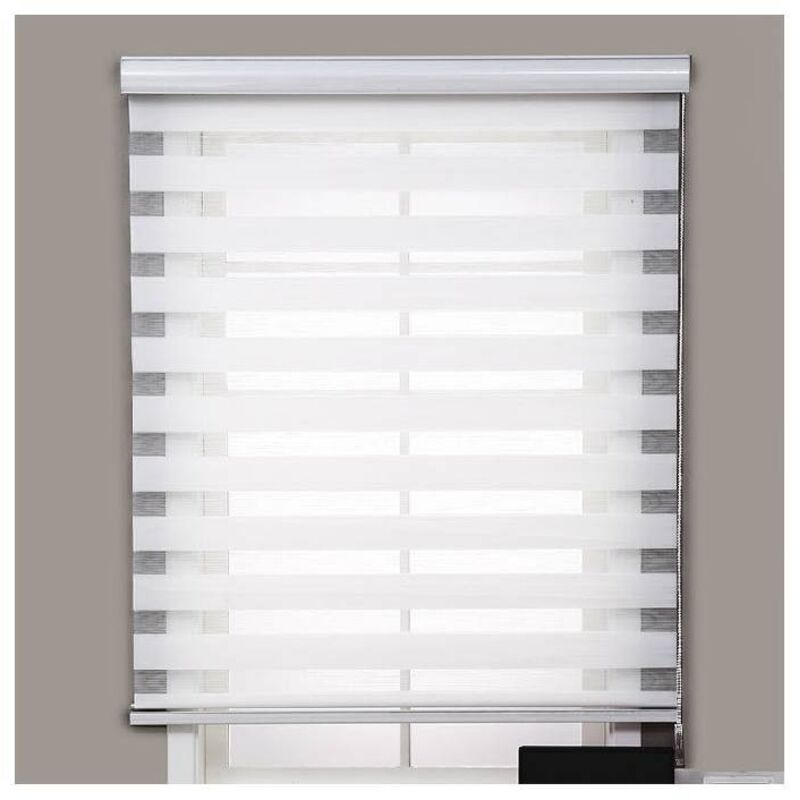 Durchstoßfeste Jalousien, doppellagige, wasserdichte Verdunkelungsvorhänge für Badezimmer, Balkon, Schlafzimmer, 100 x 150 cm, Blau, einfache Montage