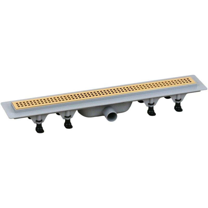 Vicario - Duschablaufrinne 455 x 122 mm in der Farbe gebürstetes Gold DP400-DS1.04 Gebürstetes Gold - Gebürstetes Gold