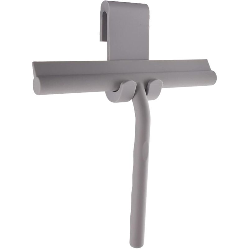 Duschabzieher Silikon Abzieher Dusche mit Halterung Badezimmerwischer 21 cm breit Fensterabzieher aus Silikon mit Edelstahl-Kern für Dusche,