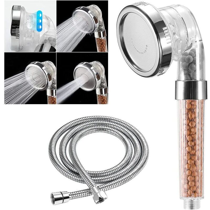 Duschkopf Antikalk-Duschkopf mit Wassersparschlauch Dusche mit 2 m flexiblem Schlauch