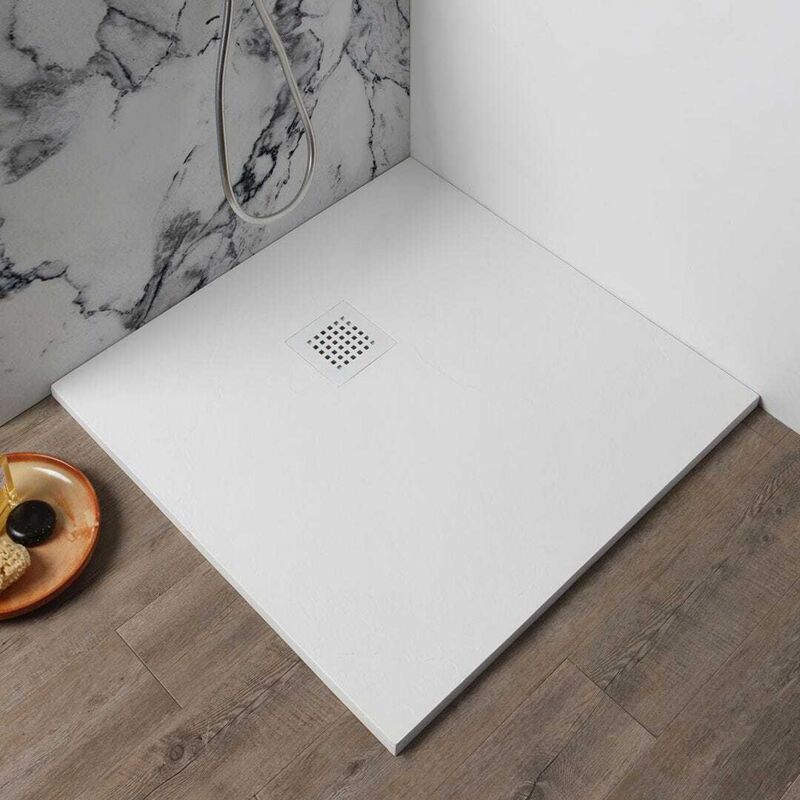 Weisse Kunststein-Duschwanne 900 X 900 Mm Muse