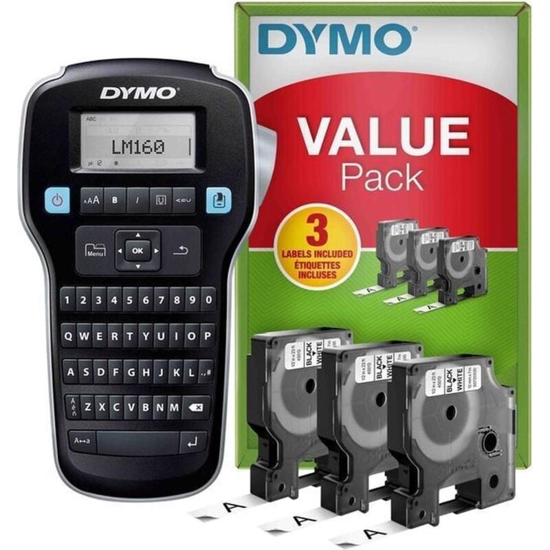 DYMO LabelManager LM160 Etikettendrucker Thermotransfer Kabellos D1 QWERTY +3xS0720530