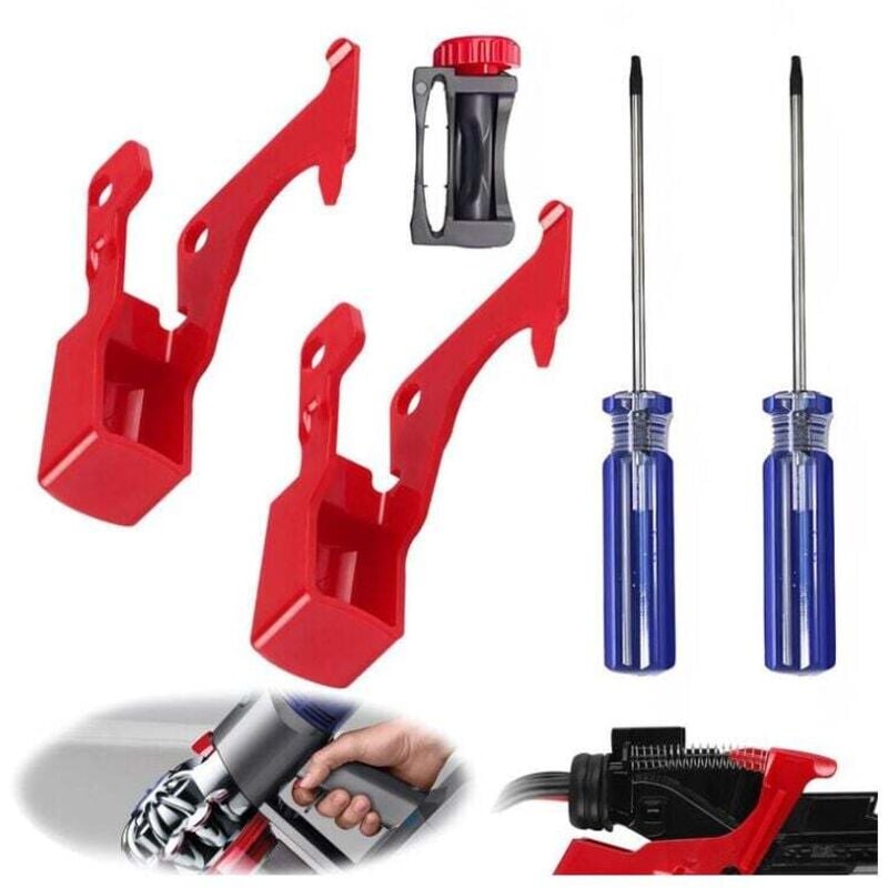 Dyson V11 V10 Trigger-Schalterknopf, Dyson V10 Roter Knopf, Dyson Knopf-Reparaturwerkzeug für V10 V11 Staubsauger, 2 Schalter, 1 Schalterhalter und 2