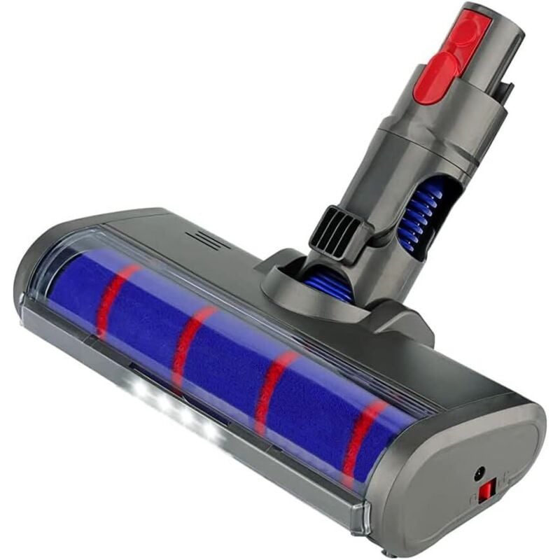 Dyson V8 V7 V10 V11 V15 Staubsaugerbürste, Dyson Ersatzteile mit Turbo und Softrolle, LED-Licht, elektrisch motorisierte Turbobürste für Boden,