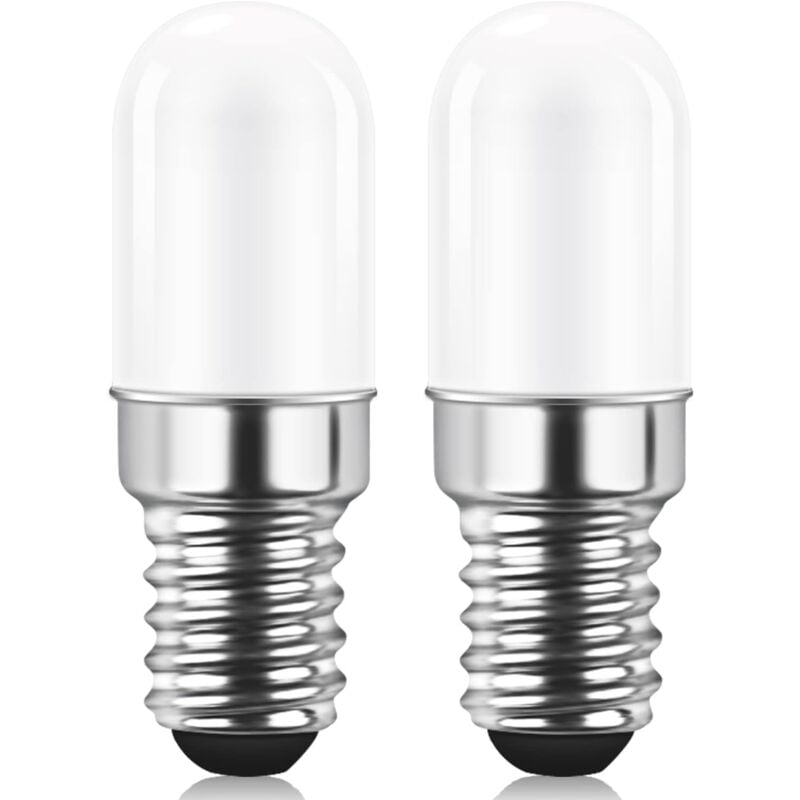 Ersandy - E14 LED-Glühbirne für Kühlschrank, 2 w entspricht 15 w, warmweiß 3000 k, Glühbirne für Kühlschrank, Salzlampe, Nähmaschine, nicht dimmbar,