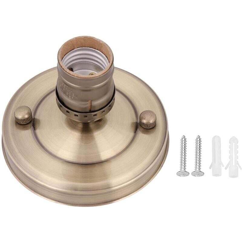 E26/E27 Lampenfassung, Retro-Sockel für Deckenlampen, Hängelampenfassung, Aufhängungsadapter (Kupfer)