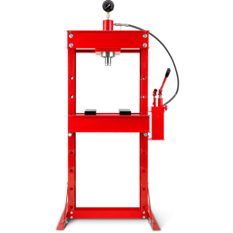 Hydraulikpresse Werkstattpresse 30T Presse hydraulisch mit Manometer, 8-Fach verstellbar, Arbeitshöhe 1070 mm, Arbeitsbreite 600 mm, Gesamthöhe 1820