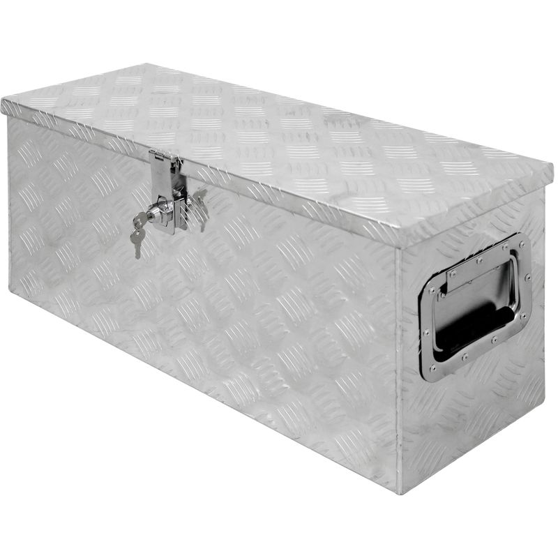Alu Werkzeugkasten 73 x 24 x 32 cm - abschließbar - Werkzeugkoffer Werkzeugkiste Werkzeugbox Alukiste Kiste Alubox Transportbox Transportkiste