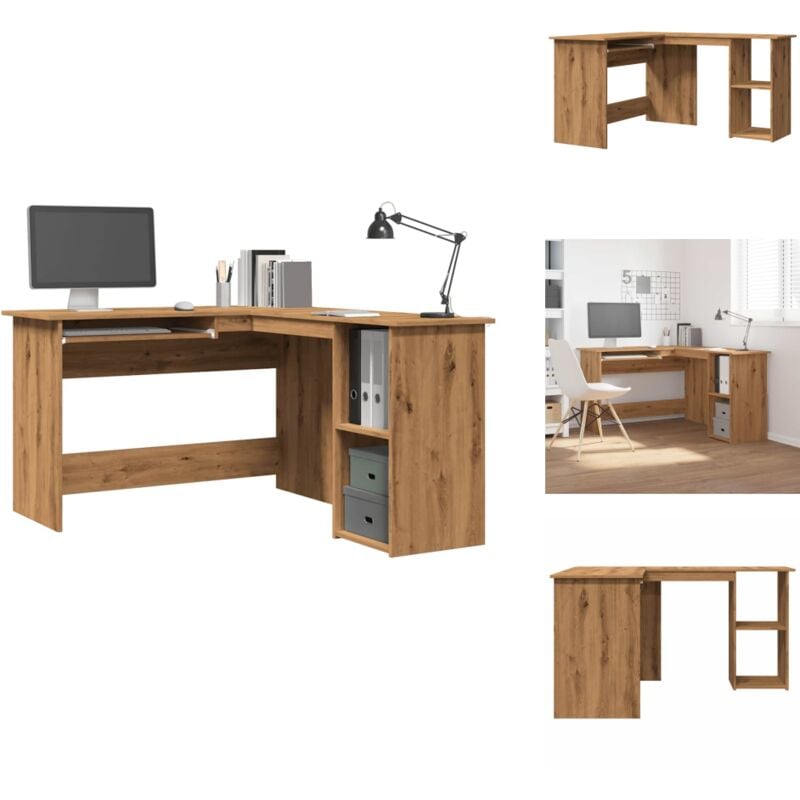 Vidaxl - Eckschreibtisch Artisan-Eiche 120x140x75 cm Holzwerkstoff - Eckschreibtisch - Eckschreibtische - Schreibtisch - Büroschreibtisch