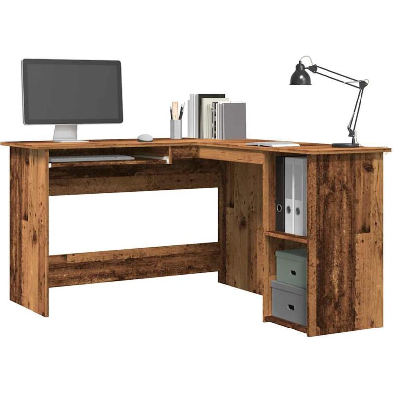 Eckschreibtisch Altholz-Optik 120x140x75 cm Holzwerkstoff - Vidaxl