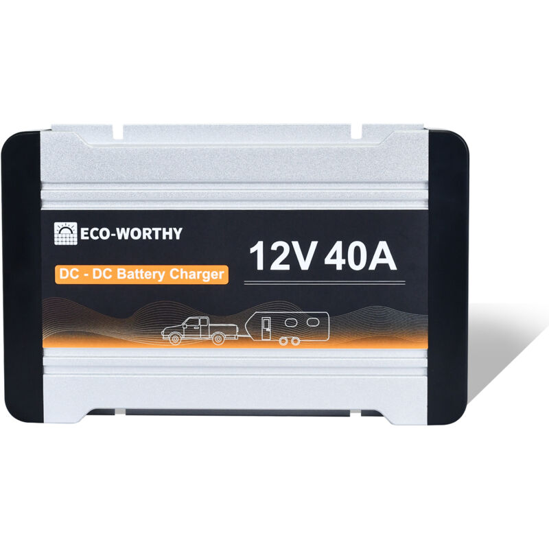 Eco-worthy - Ladebooster 12V 40A dc-dc Batterieladegerät für LiFePO4 Batterie,Gel,Ladebooster für Wohnmobilen, Wohnwagen