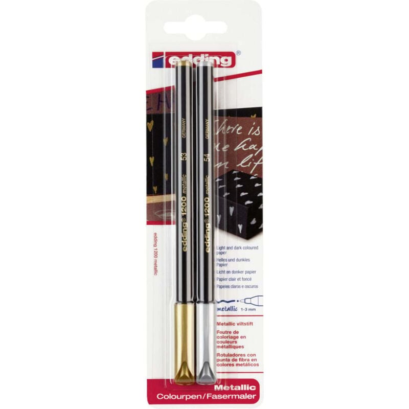 Fasermaler e-1200 2er Set gold/silber Schreibwaren - Edding