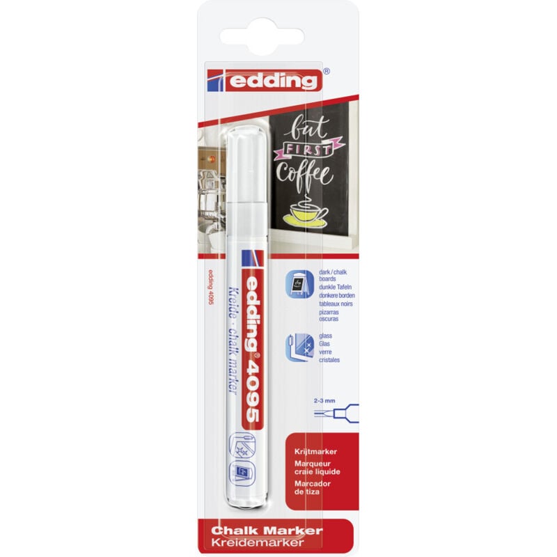 4095 Kreidemarker weiß Schreibwaren - Edding