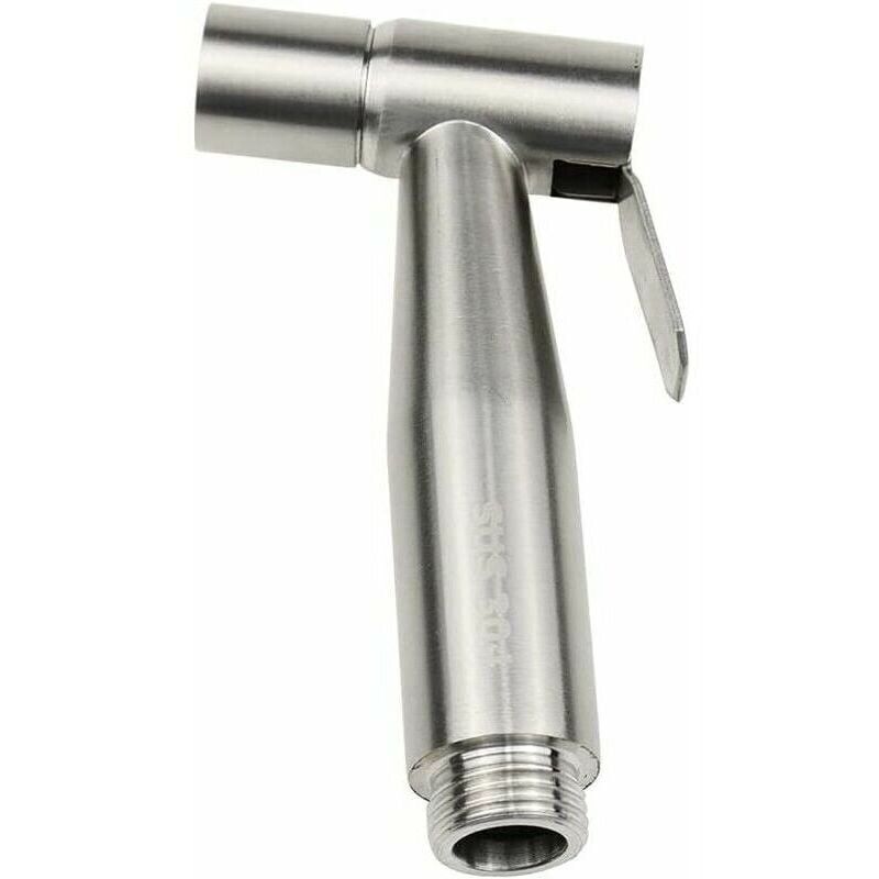 Edelstahl-Bidet-Sprühkopf für Toilette, Windel-Sprühkopf, manueller Bidet-Sprühkopf für die persönliche Hygiene, Dusche, Badezimmer, Toilette – Silber