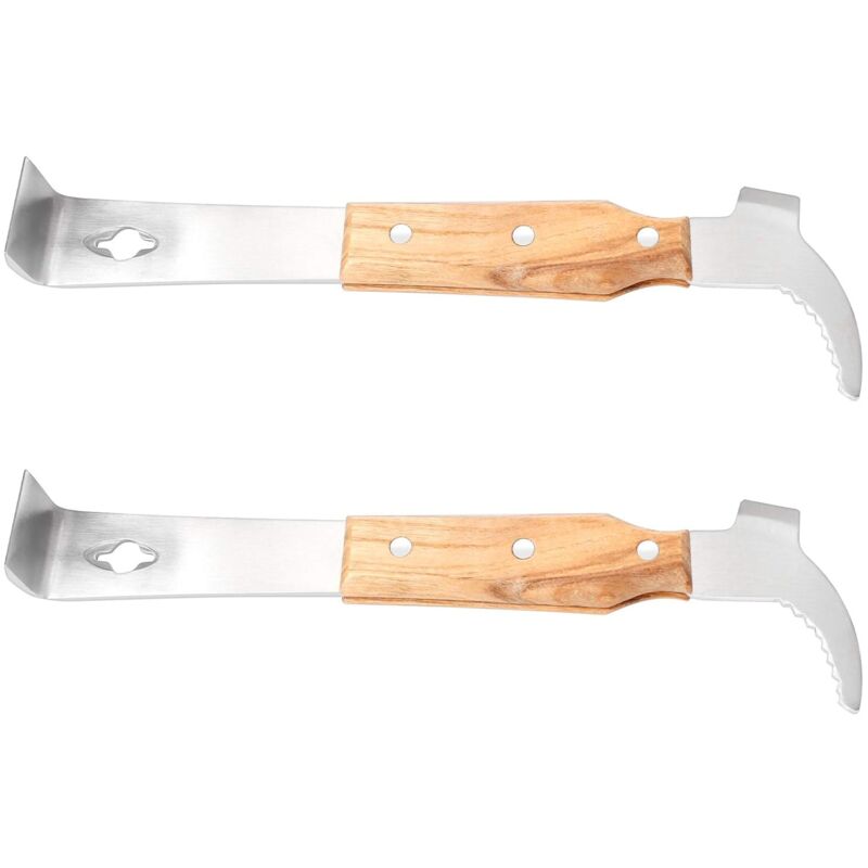 Ersandy - Edelstahl-Bienenstock-Schaber, 2 Stück, Bienenstock-Werkzeug, Bienenzucht-Schaber-Werkzeug, Bienenstock-Werkzeug, Schaber,