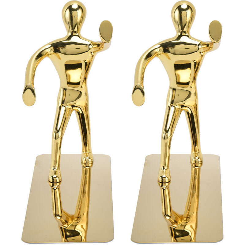 Edelstahl-Buchstützen für Herren, goldene Buchstützen für Herren mit Polsterung verhindern das Verrutschen und eignen sich für Büro oder Zuhause.