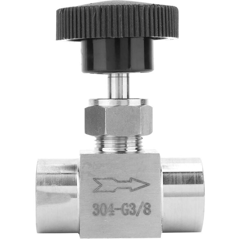 Zoternen - Edelstahl-Durchflussregelventil, Drosselventil-Rückschlagventil für Wasser-Gas-Öl-Getriebe 1/8 Zoll, 1/4 Zoll, 1/2 Zoll (optional) (3/8)