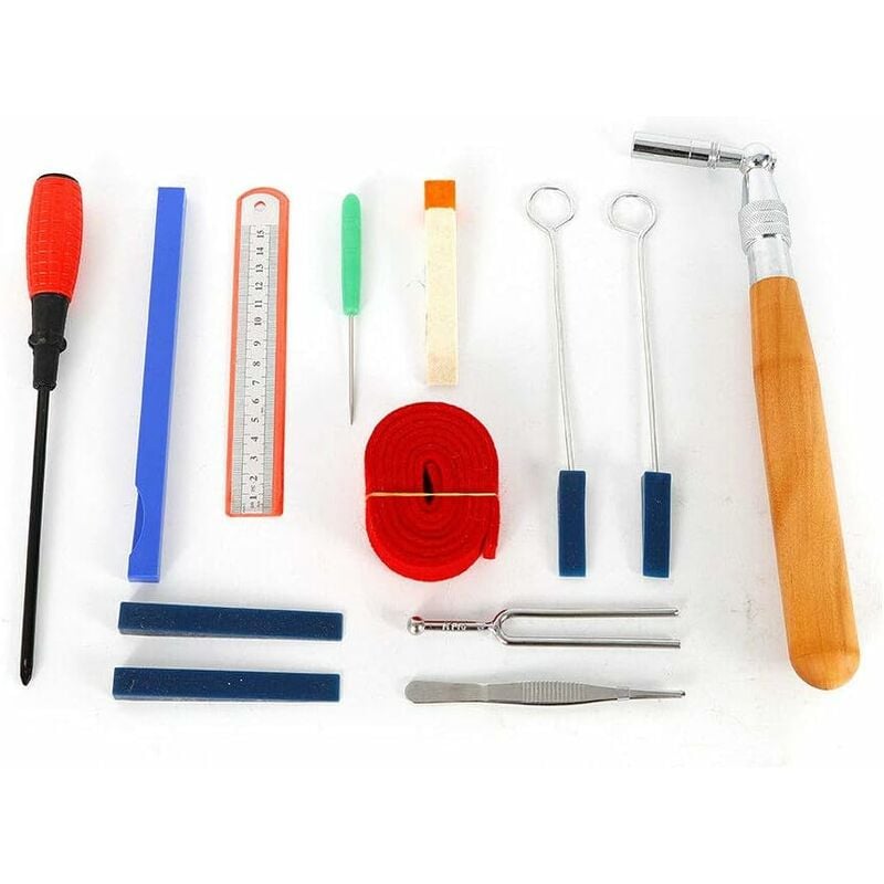 14tlg Tuning-Werkzeug Set für Klavier Piano Tuning Stimmschlüssel Werkzeug Stimmhammer Zubehör Stimmen Klavier