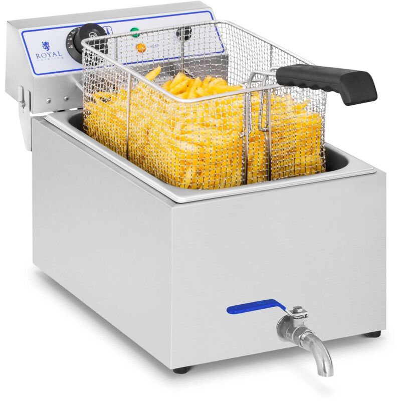 Royal Catering - Elektrische Profi Fritteuse Edelstahl Gastro Fritöse Kapazität 17 l 2000 w