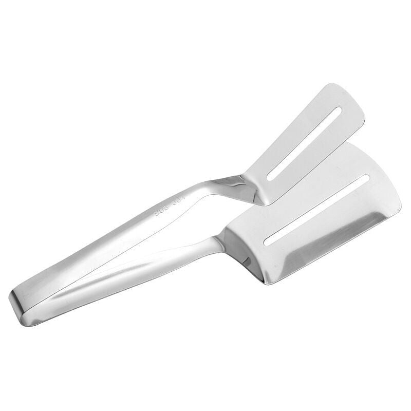 Edelstahl-Lebensmittelzange, Brot-, Bratfisch- und Grillzange (201 normale Steakzange 26 cm)