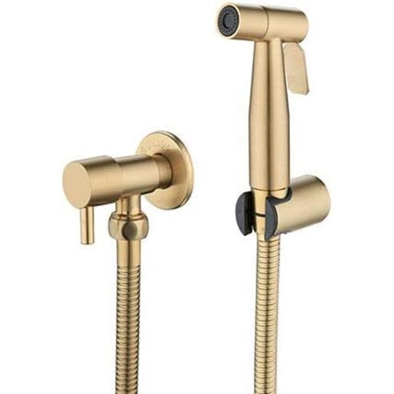 WAY - Bidet-Sprühgerät aus Edelstahl für die Toilette, Bidet-Sprühgerät-Set, Wasserhahn-Sprühgerät, Shattaf-Toiletten-Sprühgerät (Gold) – RWBidet