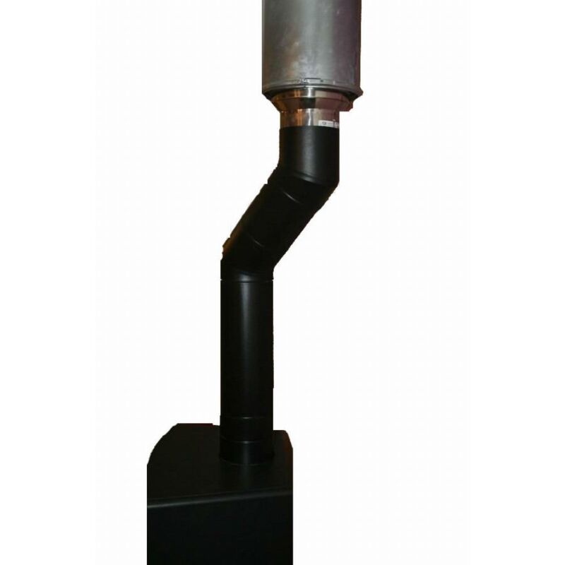 Poujoulat - Edelstahlauslass 50 bis 70S 150 DOM.h800 Mattschwarz ral 9019 31150752BLACK