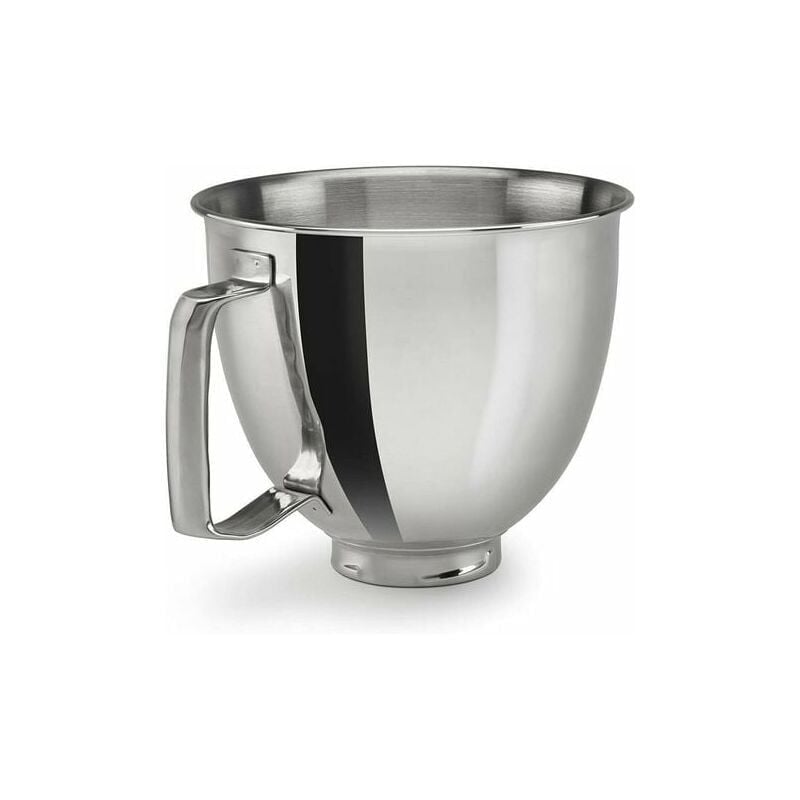 Aiperq - Edelstahlschüssel für KitchenAid-Küchenmaschine mit kippbarem Kopf, 4,5–5 Quart, Ersatz durch KitchenAid-Mixerschüssel, spülmaschinenfest
