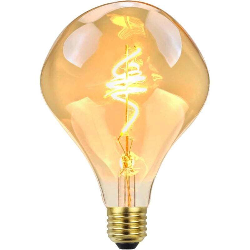 Edison-Glühbirne im Retro-Stil, LED-Glühlampe, G125 Alien Gold – 220 V Spannung, 4 Watt, warmes Gelb