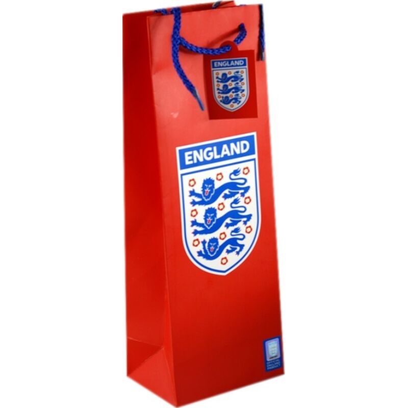 Edle rote Geschenktüte für Alkohol von England 30 x 12 x 9 cm - Dekorative Tasche für eine Flasche mit Originalverpackung 0,1 kg