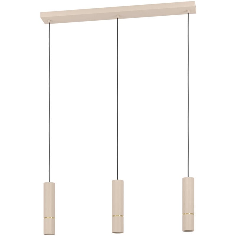 3er Hängeleuchte Caminia sandfarben 77 x 110 cm GU10 Deckenlampen & Kronleuchter - Eglo