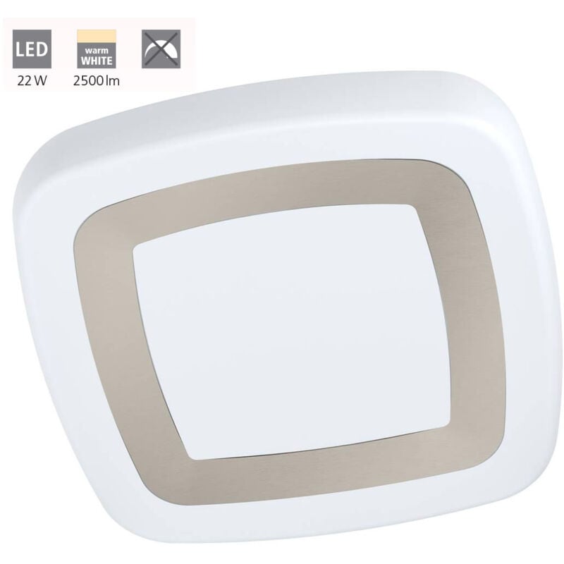 Led Deckenleuchte Ruidera weiß silber 48 x 48 cm Deckenlampen & Kronleuchter - Eglo