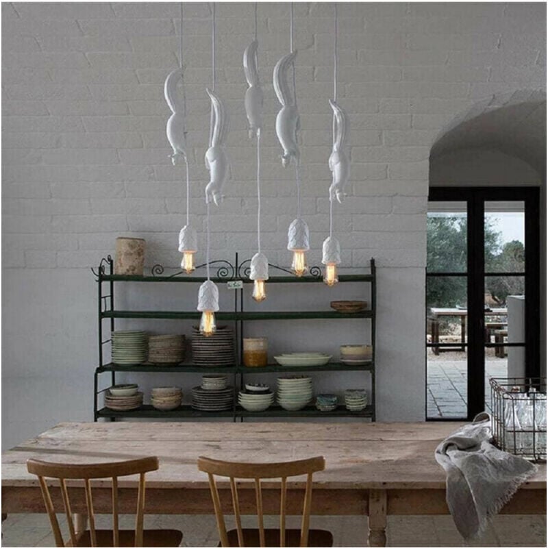 Trade Shop - eichhörnchenförmiger kronleuchter, dekorative hängelampe, E27-A57-ANSCHLUSS -