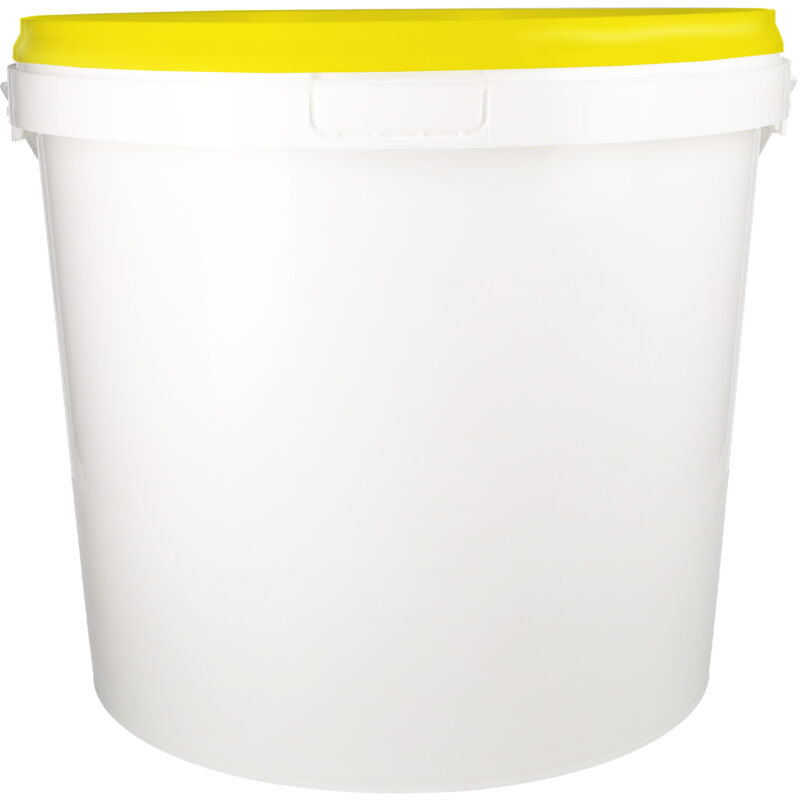 Fixedbyu - Eimer mit Deckel 10 l gelb/weiß, (pp) lebensmittelecht luftdicht