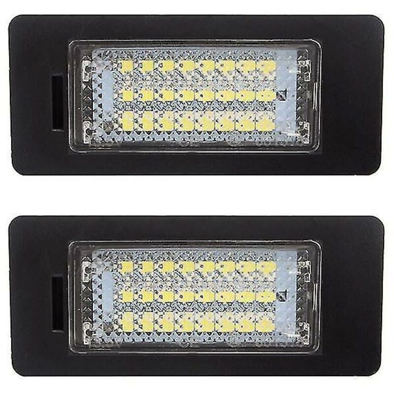 Ein Paar 24 LED 3528 SMD LED Kennzeichenbeleuchtung Lampen Glühbirnen 6000 K Kaltweiß Passend für BMW E82 E90 E92 E93 M3 E39 E60 E70 X5
