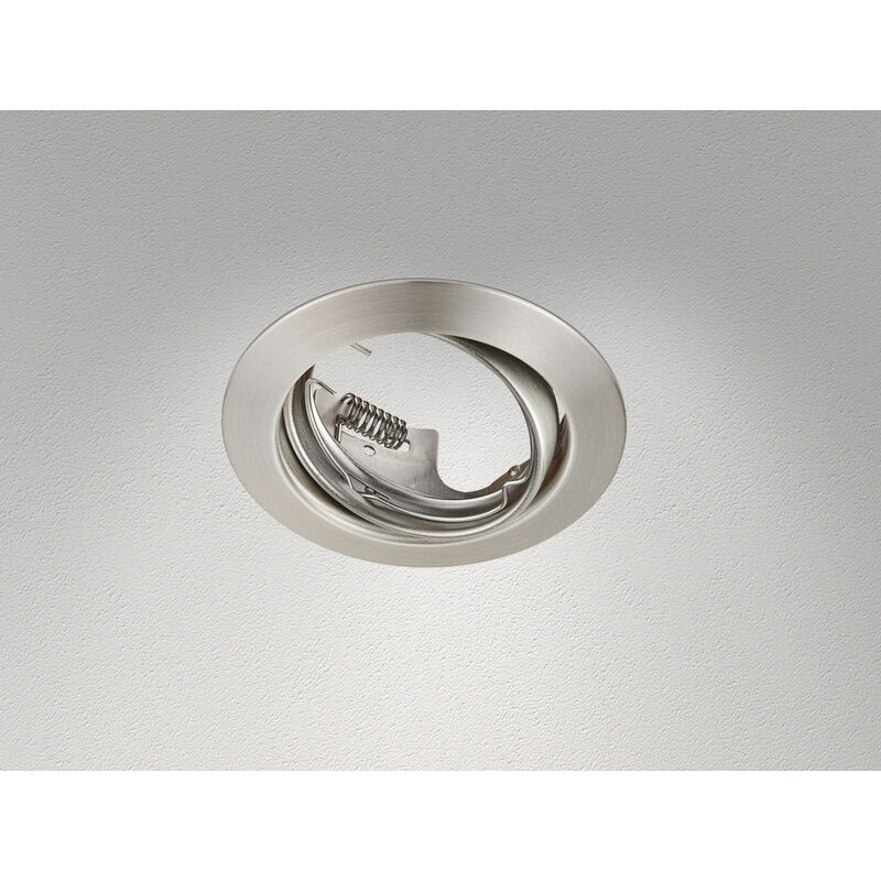 Trio Lighting - Runder Deckeneinbaustrahler jura ø 8,3cm schwenkbar in Silber matt GU10