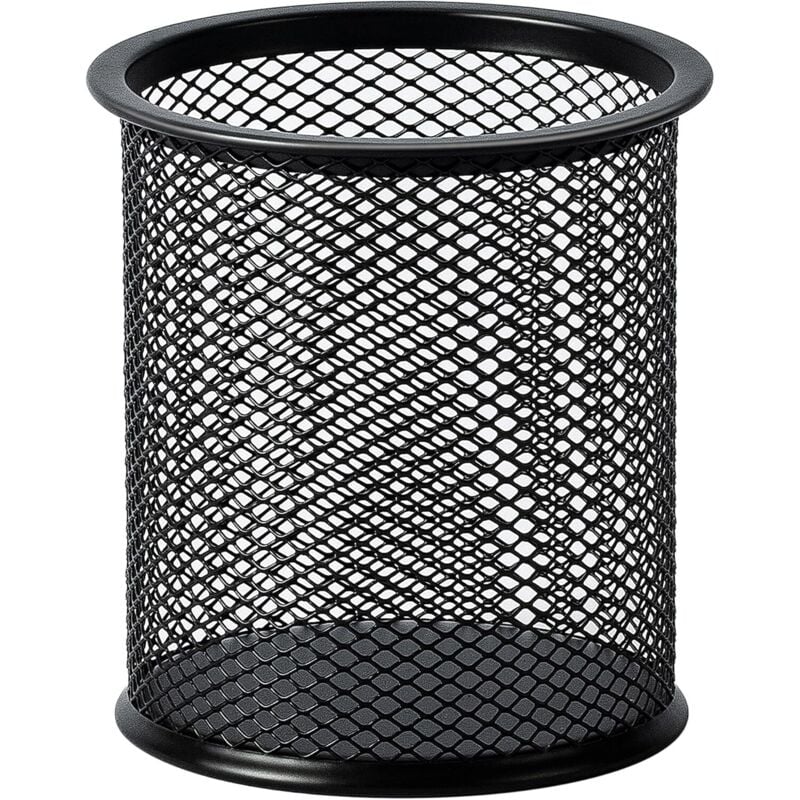 Einfacher Stiftehalter aus Draht, Aufbewahrung für Bürobedarf, schwarz, 90 x 95 x 85 mm