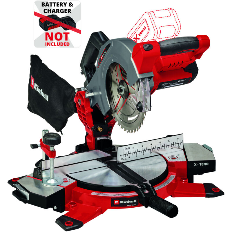 Einhell - Power X-Change te-ms 18/210 Li-Solo Akku-Kappsäge ohne Akku 210 mm 30 mm