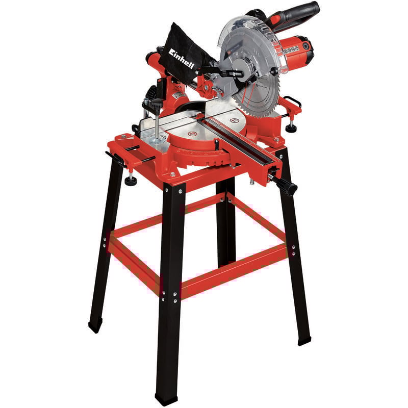 Einhell - Zug-Kapp-Gehrungssäge tc-sm 2531/2 u (1900 w, max. 70 mm x 310 mm Schnitttiefe/-breite, ø 254 mm Sägeblatt, Untergestell, neigbarer