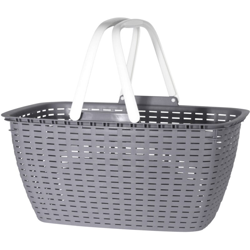 Einkaufskorb mit Henkel 23 L-Y54230970-Grau