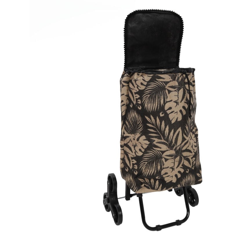 Einkaufstrolley auf Rollen, Jute, 33 l