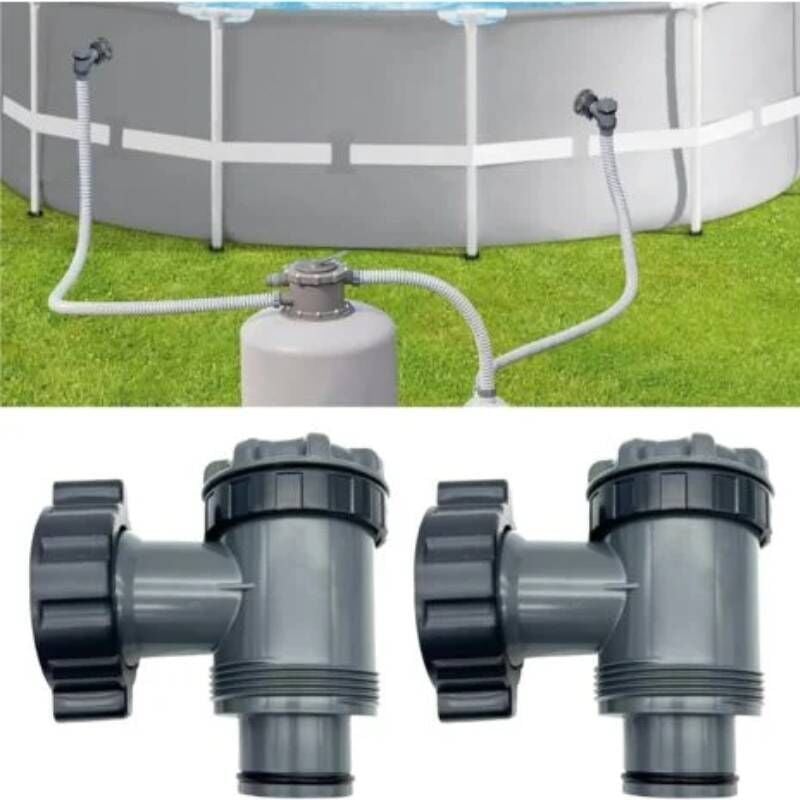 Einlass-/Auslassventil für Coleman, Intex, Bestway, Filterpumpen für oberirdische Pools, Ersatzteile für Poolpumpen, für 1-1/2-Zoll-Schlauch