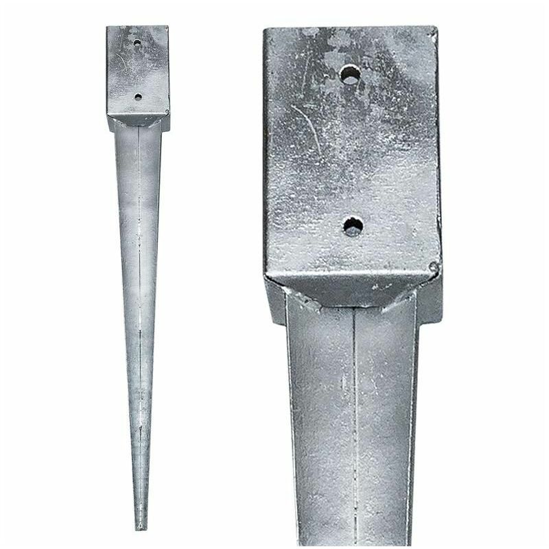 Einschlaghülsen Bodenhülse Bodenanker 750 - 900 mm Vierkant feuerverzinkt 91 x 91 mm / 750 mm