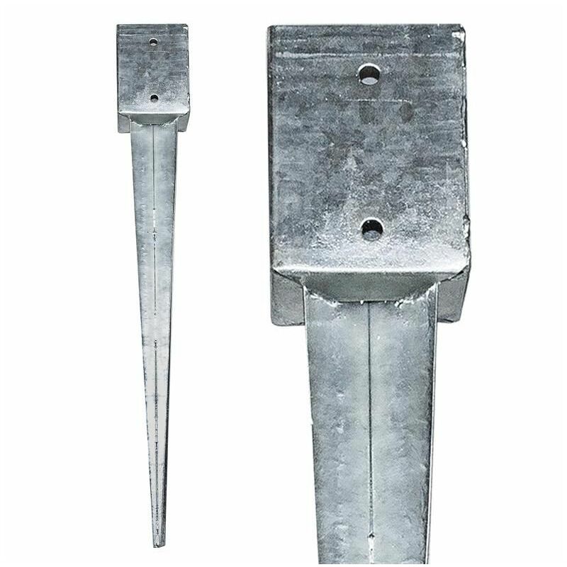 Einschlaghülsen Bodenhülse Bodenanker 750 - 900 mm Vierkant feuerverzinkt 101 x 101 mm / 750 mm