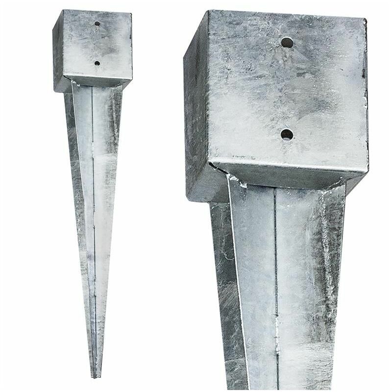 Estexo - Einschlaghülsen Bodenhülse Bodenanker 750 - 900 mm Vierkant feuerverzinkt 141 x 141 mm / 750 mm