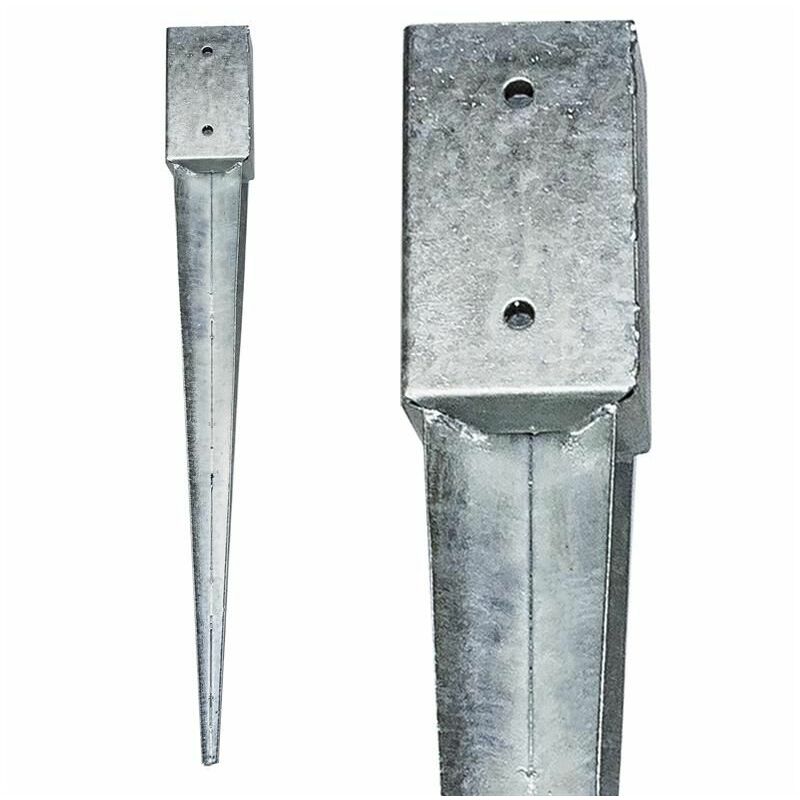 Einschlaghülsen Bodenhülse Bodenanker 750 - 900 mm Vierkant feuerverzinkt 81 x 81 mm / 750 mm